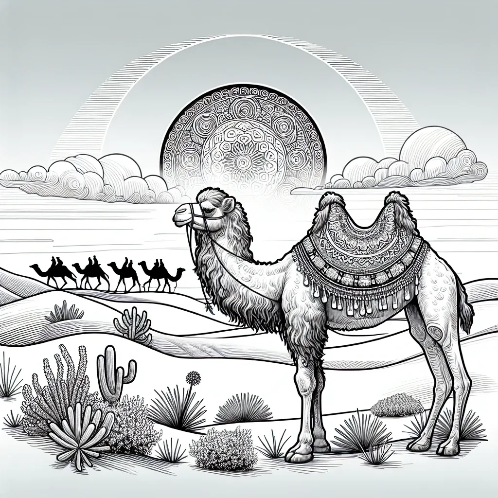 Explore the Beauty of the Desert with Our Free Camel Coloring Page Collection!